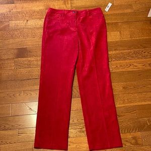 Red corduroy pants - size 10 - new!